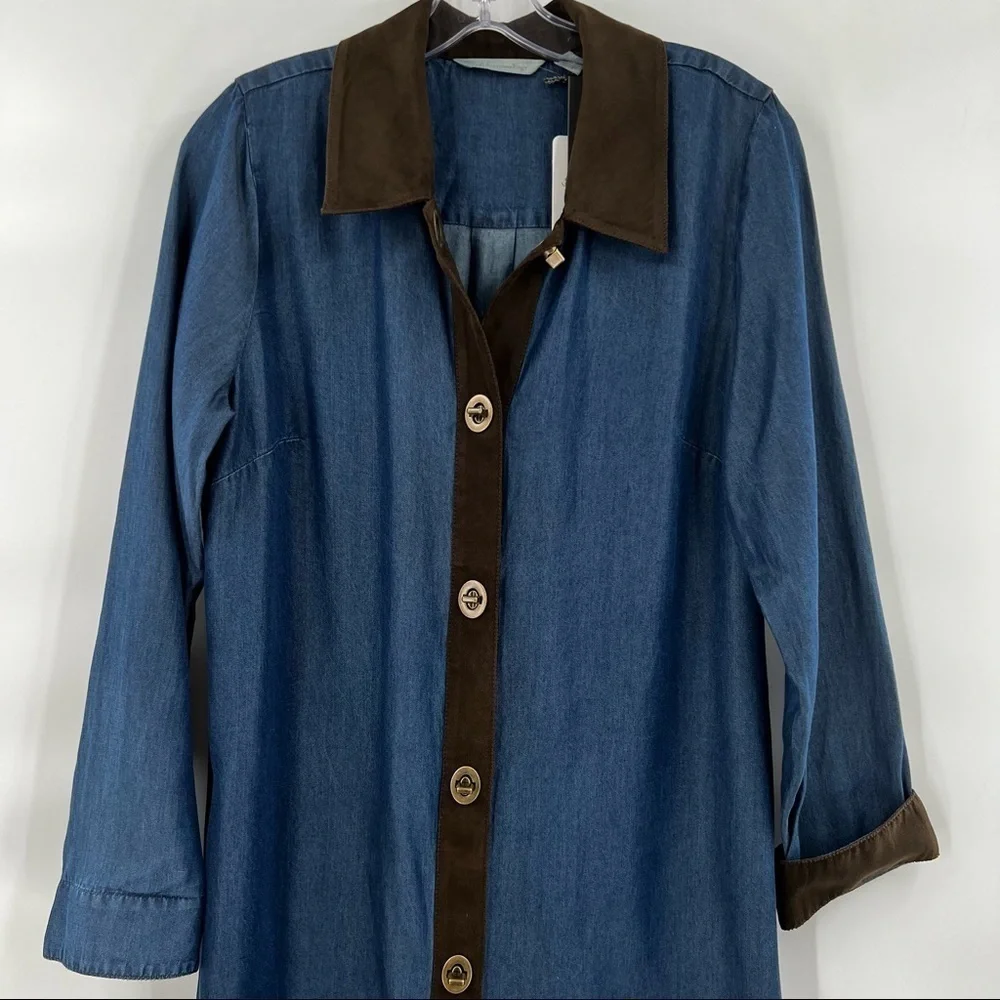 Icons Soft Surroundings Urbina dress denim blue S (6-8)